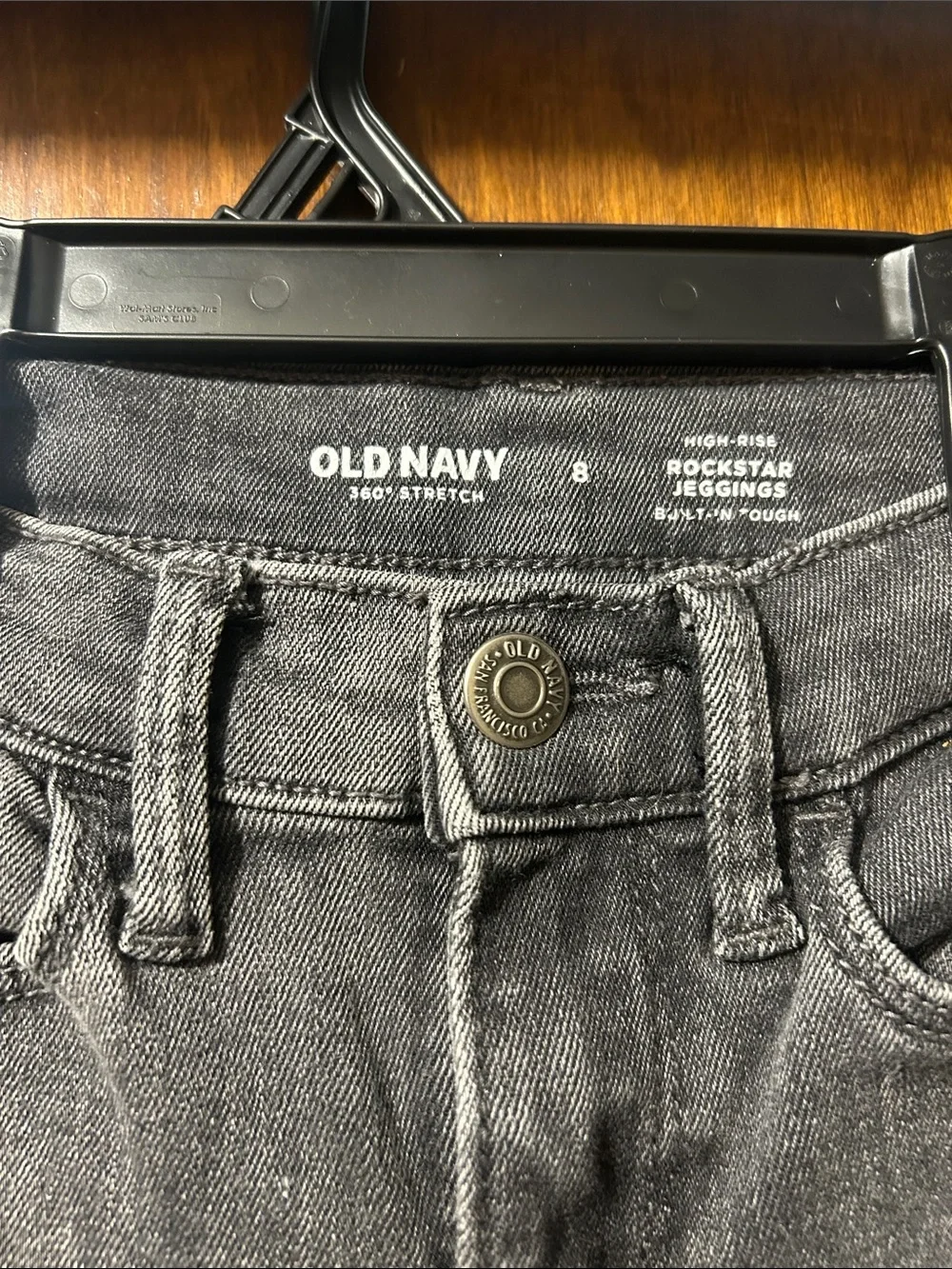 Old Navy Black Skinny Jeans with Knee Rips